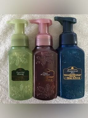 Bath & Body Works bundle of 3 fall scent foaming hand soap